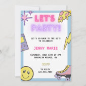 Throwback 90's/2000's Birthday Invitation Kaart (Voorkant)