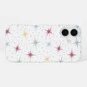 Throwback Atomic Starburst Midcentury Pattern iPhone 16 Hoesje (Achterkant horizontaal)