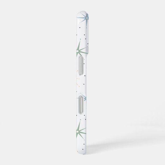 Throwback Atomic Starburst Midcentury Pattern iPhone 16 Hoesje (Rechterkant)
