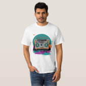 Throwback donderdag: jaren 70 Boombox Art T-shirt (Voorkant volledig)