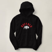 Throwback NY Native Buffalo New York Classic Buffa Hoodie (Design voorkant)