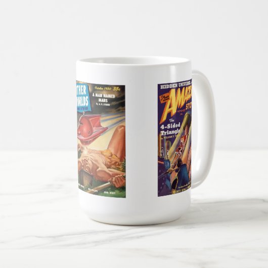 Throwback Outer Space Retro Populaire Cultuur Mok (Voorkant rechts)