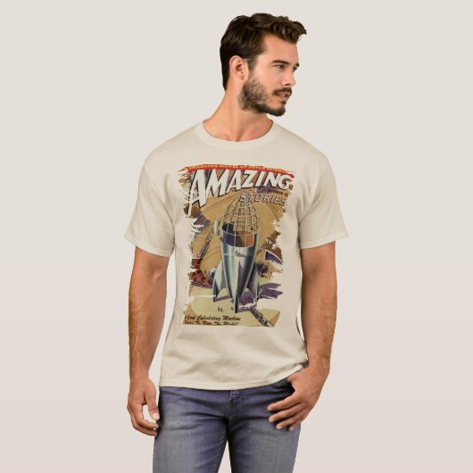 Throwback Ruimte Retro Pop Cultuur Machine Shirt (Voorkant volledig)