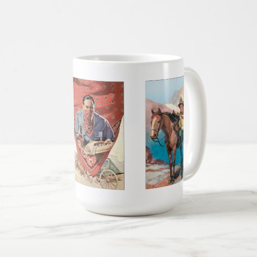 Throwback Space Pulp Westerne Ruiters  Mok (Voorkant rechts)