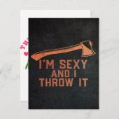 Throwing Hatchet funny quotes Kaart (Voorkant / Achterkant)