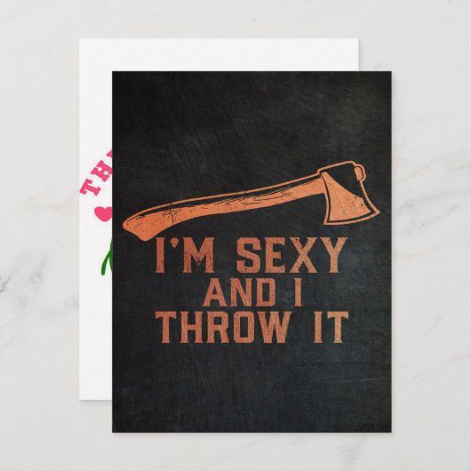 Throwing Hatchet funny quotes Kaart (Voorkant / Achterkant)