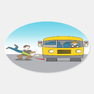 Thrown under Bus Ovale Sticker