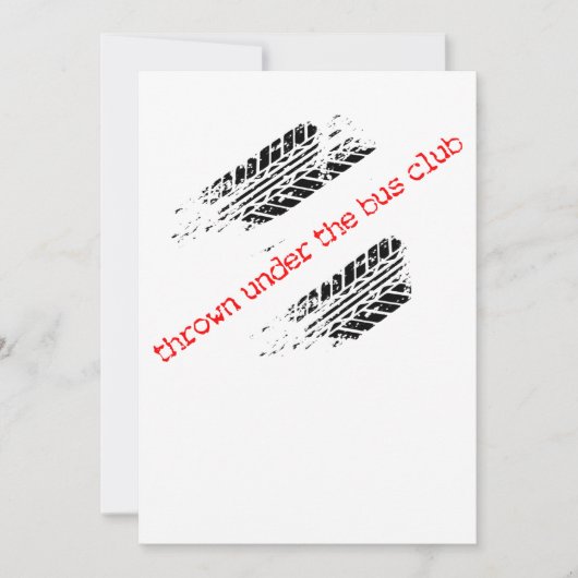 Thrown under the Bus Club Invite Kaart (Voorkant)