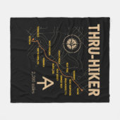Thruh Hiker Appalachian Trail Hiking  Fleece Deken (Voorkant (Horizontaal))
