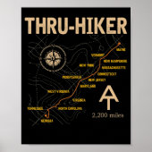 Thruh Hiker Appalachian Trail Hiking Poster (Voorkant)