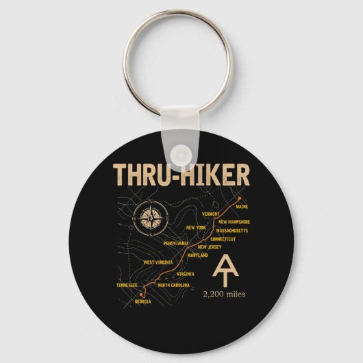 Thruh Hiker Appalachian Trail Hiking Sleutelhanger (Voorkant)