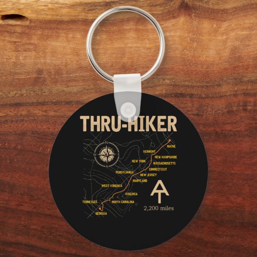 Thruh Hiker Appalachian Trail Hiking Sleutelhanger (Voorkant)