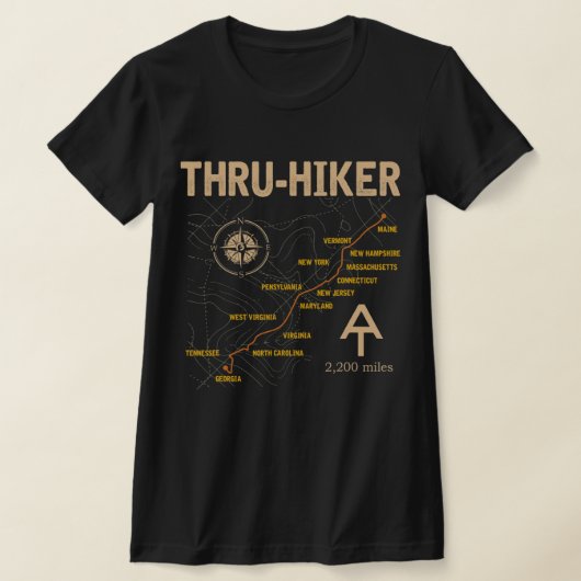 Thruh Hiker Appalachian Trail Hiking T-shirt (Laagn)