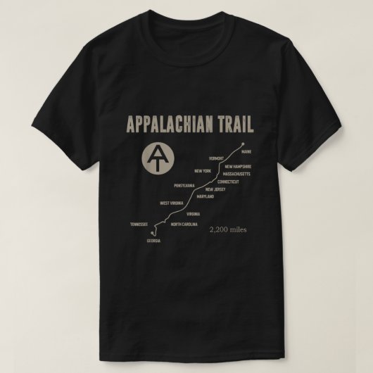 Thruh Hiker Appalachian Trail Hiking T-shirt (Design voorkant)