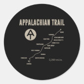 Thruh Hiker  Ronde Sticker (Voorkant)