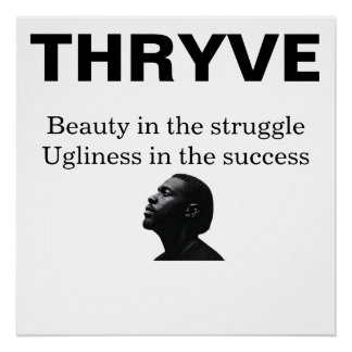 THRYVE ABOVE PERFECT POSTER