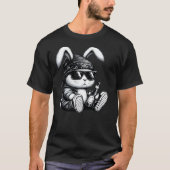 Thug Bunny With Beer Bunny Rabbit Gangster Rabbit  T-shirt (Voorkant)