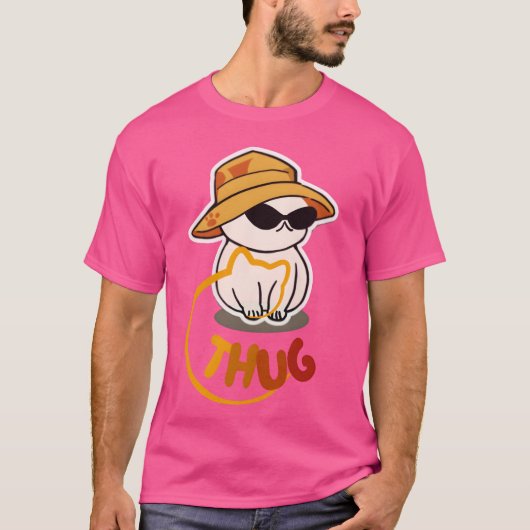 Thug Cat Friends T-shirt (Voorkant)