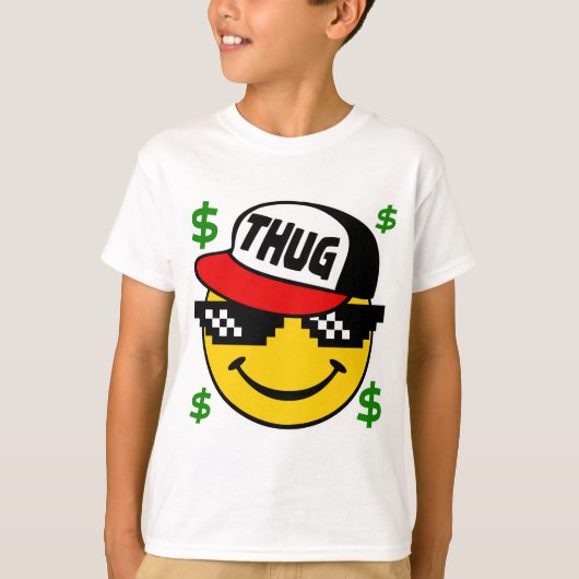 Thug Emoticon T-shirt (Voorkant)