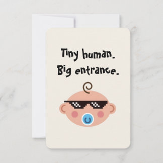 Thug life baby invitations  kaart