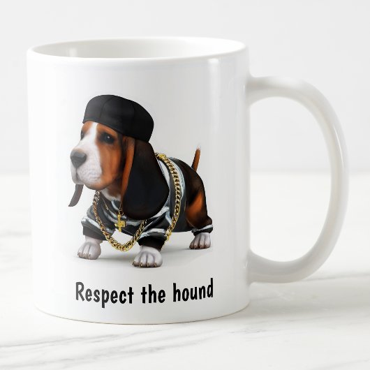 Thug Life Basset Hound Koffiemok