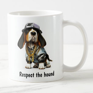 Thug Life Basset Hound Koffiemok