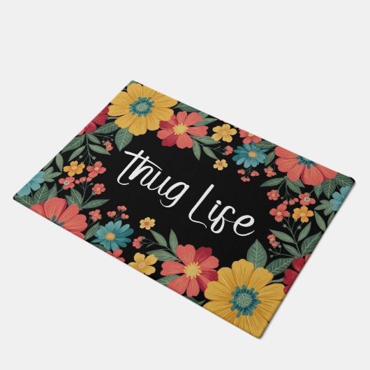 Thug Life Bloemendoormat Deurmat (Schuin)