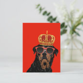 Thug Life King Rottweiler voor Rottweiler Ouders Briefkaart (Staand voorkant)