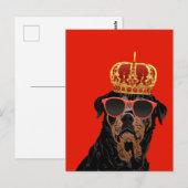 Thug Life King Rottweiler voor Rottweiler Ouders Briefkaart (Voorkant / Achterkant)