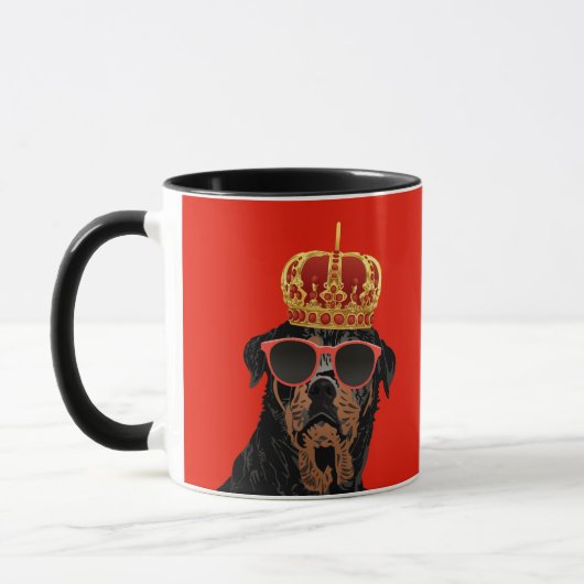 Thug Life King Rottweiler voor Rottweiler Ouders Mok (Links)