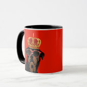 Thug Life King Rottweiler voor Rottweiler Ouders Mok (Voorkant links)