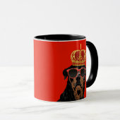 Thug Life King Rottweiler voor Rottweiler Ouders Mok (Voorkant rechts)