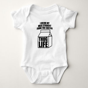 Thug Life Milk Carton Romper