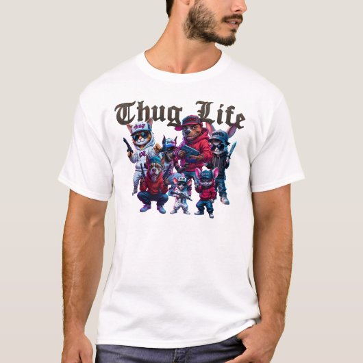 Thug Life Pets T-shirt (Voorkant)