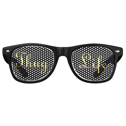 Thug Life Shades Retro Zonnebril (Voorkant)