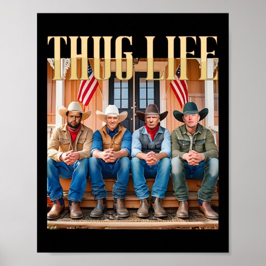 Thug Life Trump Vance Kennedy Elon 1 Poster (Voorkant)