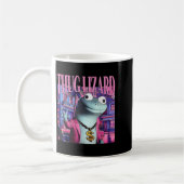Thug Lizard Funny Weirdcore Animal Lizard L Koffiemok (Links)