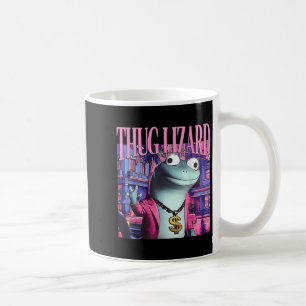 Thug Lizard Funny Weirdcore Animal Lizard L Koffiemok