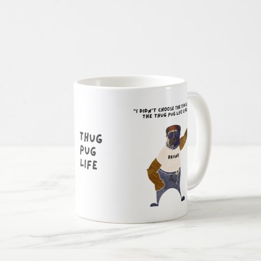 Thug Pug Life "Bruno" Mok (Voorkant rechts)