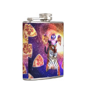 Thug Space Cat op Tiger Unicorn Heupfles (Rechts)