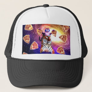 Thug Space Cat op Tiger Unicorn Trucker Pet