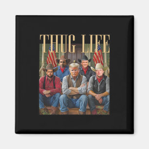 Thug Trump Vance Kennedy Elon voor Life Graphic Magneet
