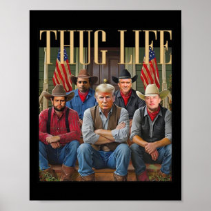 Thug Trump Vance Kennedy Elon voor Life Graphic Poster