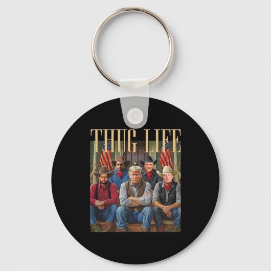 Thug Trump Vance Kennedy Elon voor Life Graphic Sleutelhanger (Voorkant)