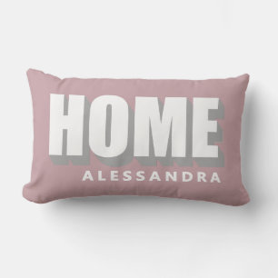 Thuis Aangepaste Naam Stof Roze Modern Minimalisti Kussen