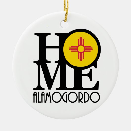 THUIS Alamogordo New Mexico Keramisch Ornament (Voorkant)