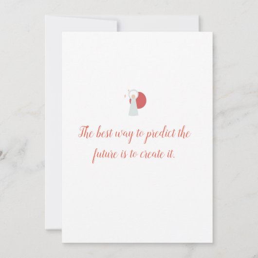 Thuis alleen modekunst bedankkaart (Achterkant)