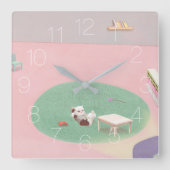 Thuis alleen vierkante klok (Voorkant)