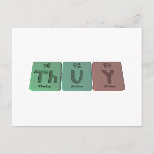 Thuis als Thorium Uranium Yttrium Briefkaart (Voorkant)