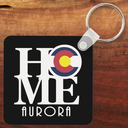 THUIS Aurora Colorado  Sleutelhanger (Achterkant)